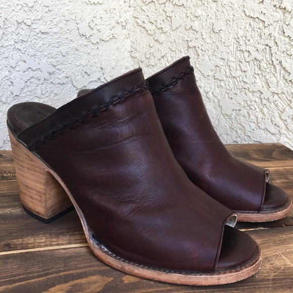 *SOLD* Freebird Bambi Brown Leather Mules Shoes 9 - Picture 3 of 8